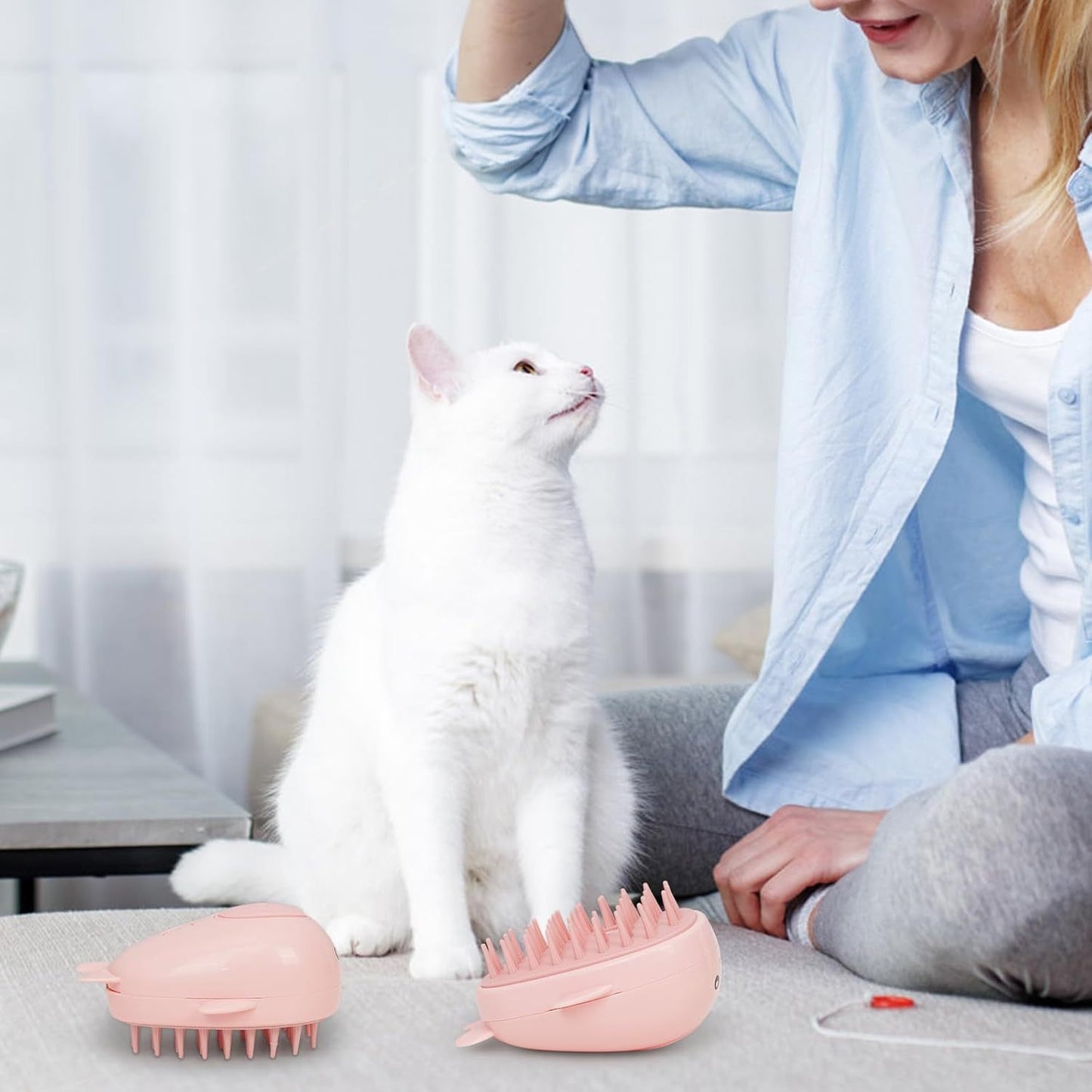 Whale Cat 3-in-1 Steam Brush for Cats & Dogs