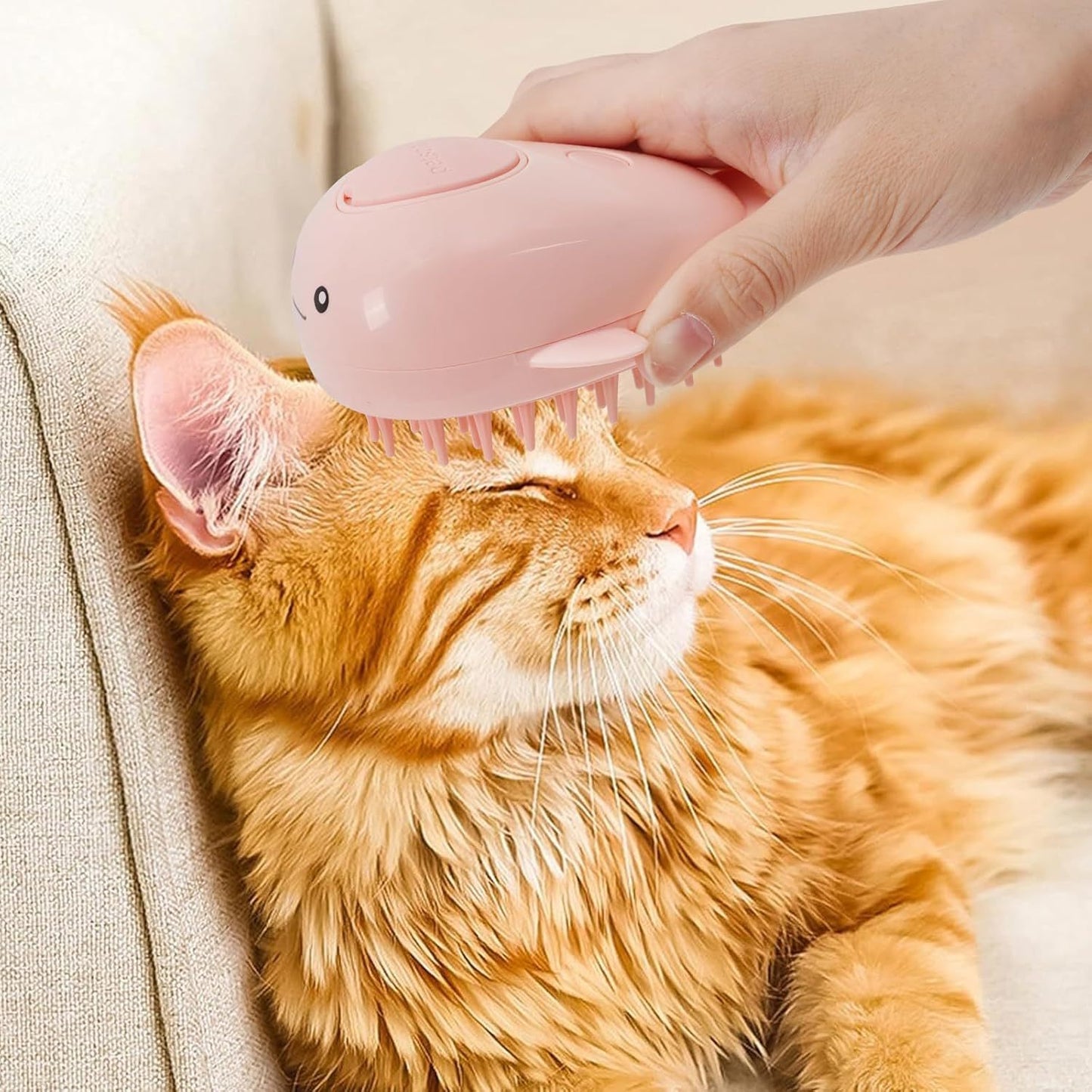 Whale Cat 3-in-1 Steam Brush for Cats & Dogs