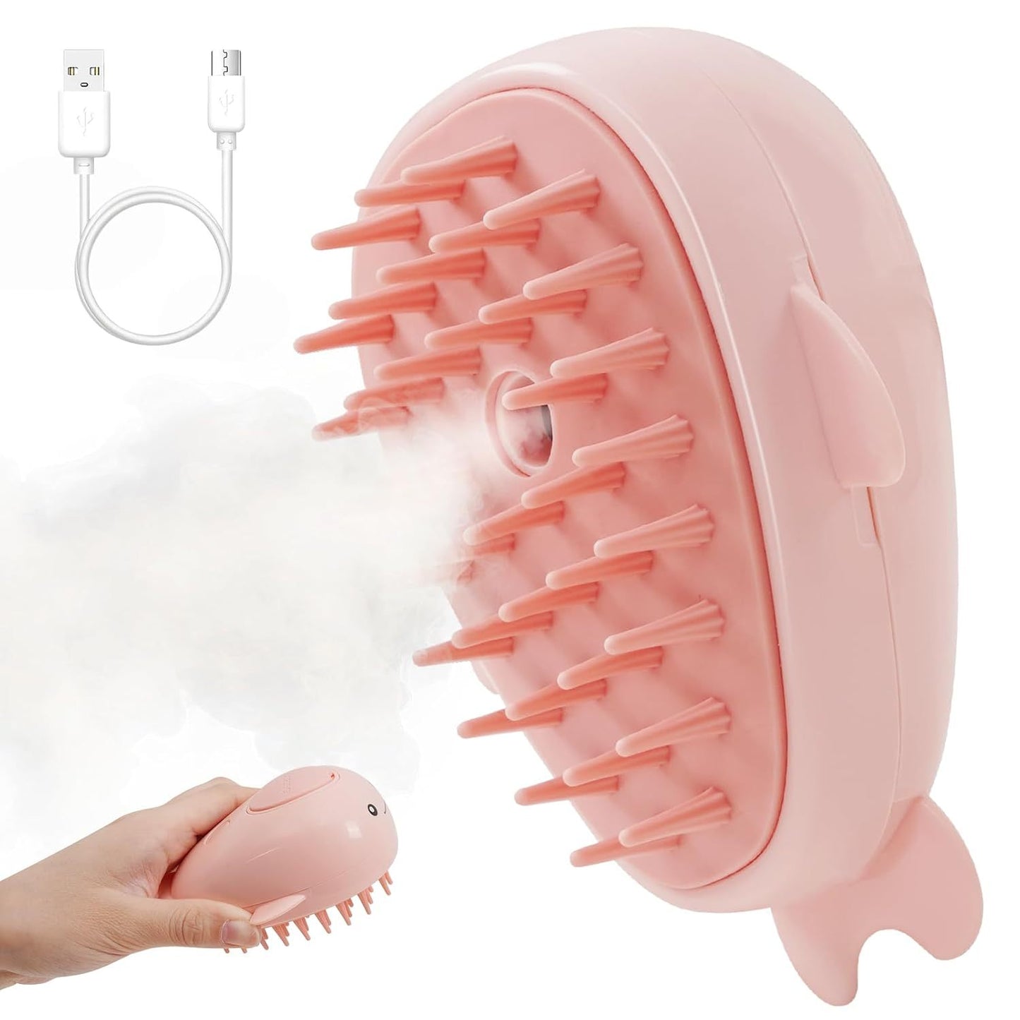 Whale Cat 3-in-1 Steam Brush for Cats & Dogs